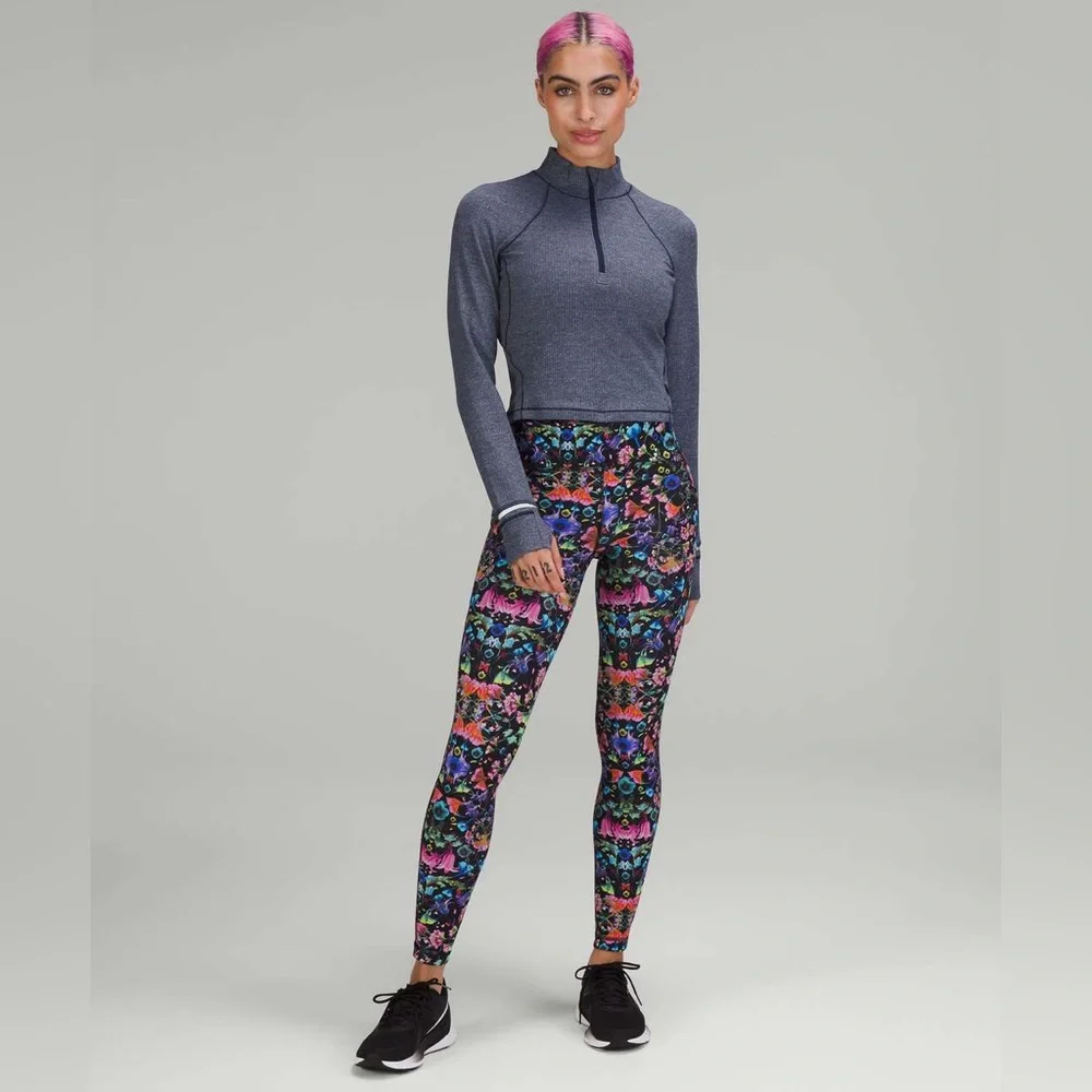 Lululemon Swift Speed High-Rise Tight 21” Flowerscope Black Multi Size‎ 2